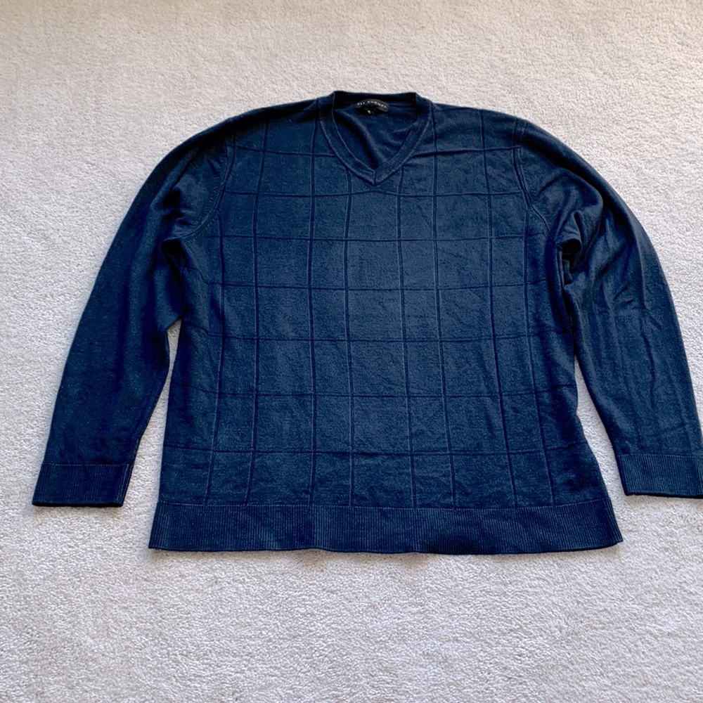 Men’s Blue V Neck PullOver Sweater